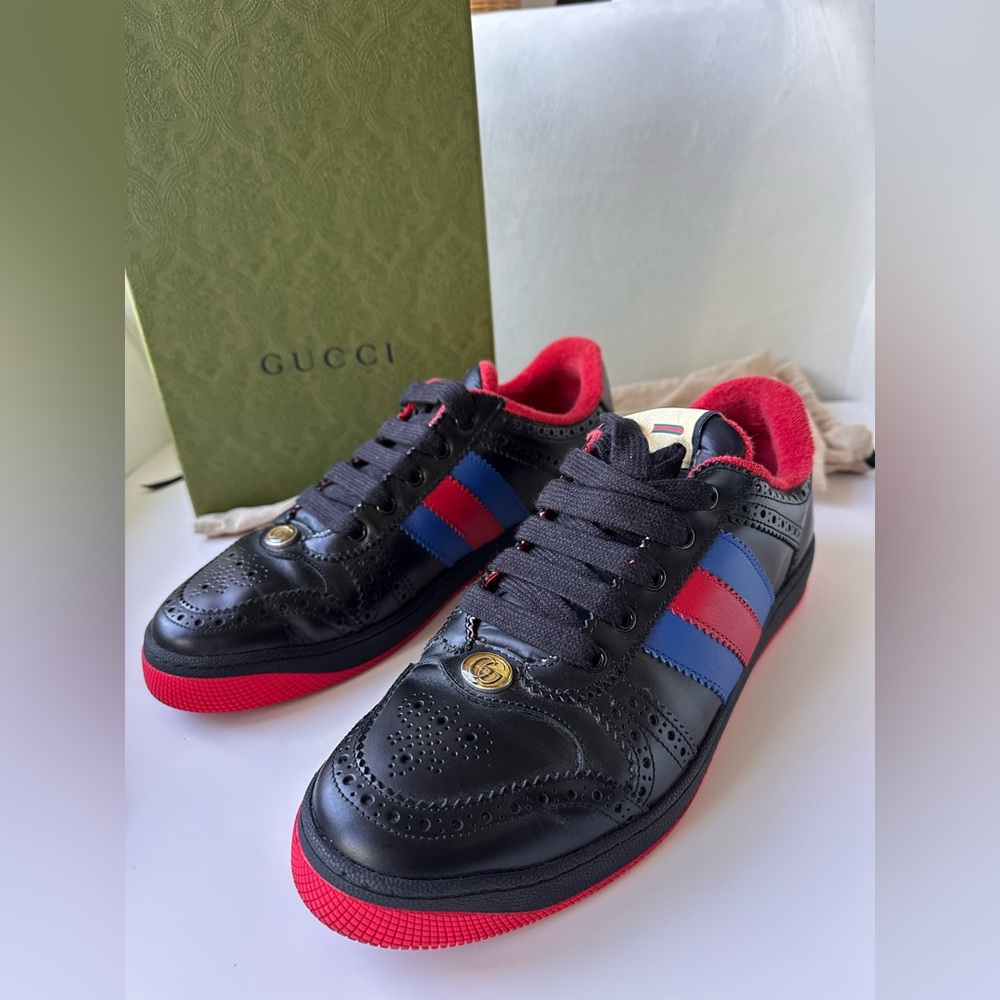 NEW Gucci  Black and Red Sneakers - Picture 16 of 16